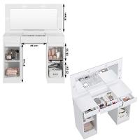 Penteadeira Camarim C/Luz De Led 2 Portas 3 Gavetas Branco - 4