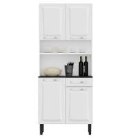 Armário De Cozinha Aço Compacto 4 Portas 1 Gaveta Itatiaia Pratika Branco - 1
