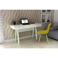 Penteadeira Escrivaninha Com Espelho Pe2002 Branca Branca - 2