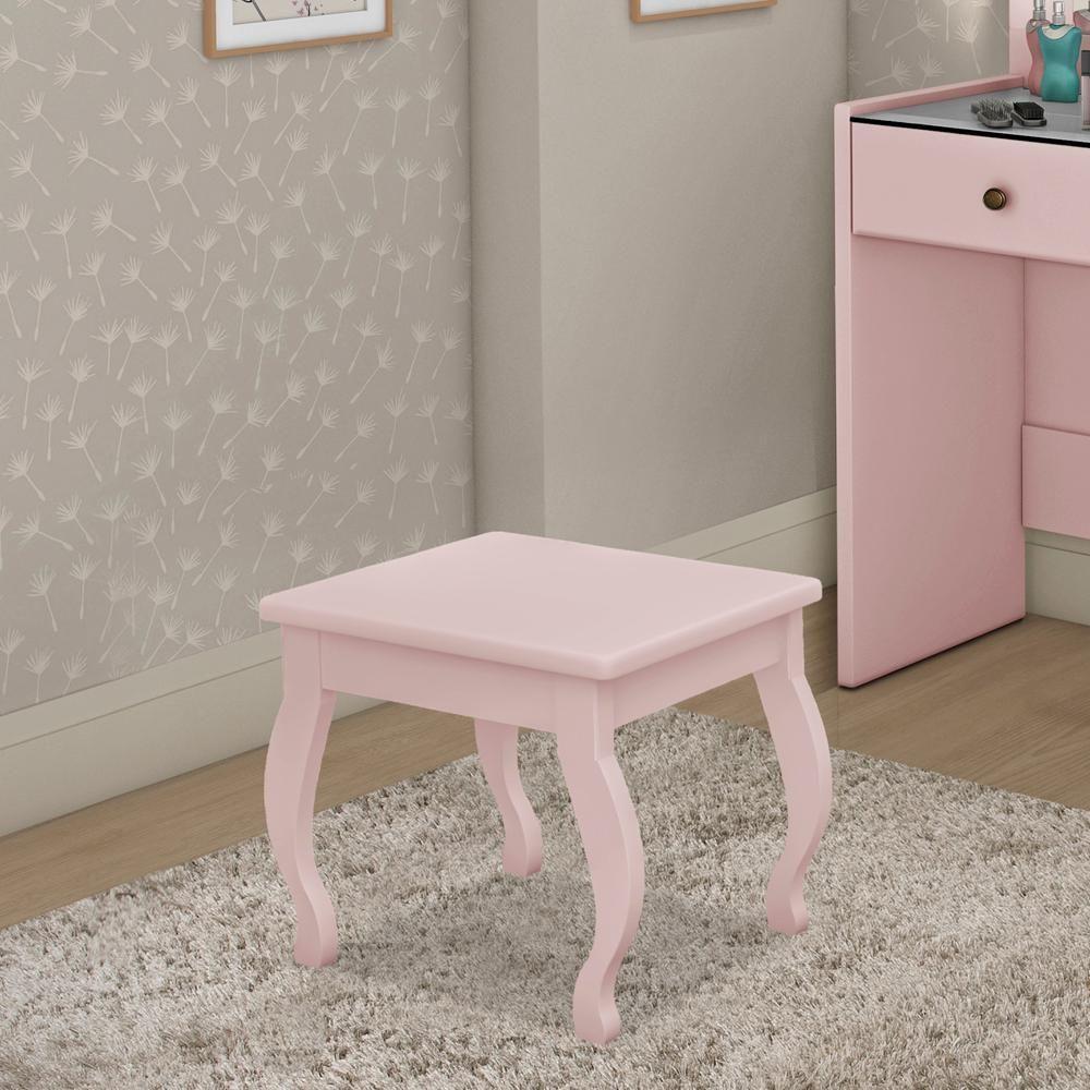Banqueta Para Penteadeira Em Mdf 022034 Rose Lpa Rose - 2