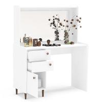 Penteadeira Camarim 1 Porta 2 Gavetas Branco Pés Palito - 5