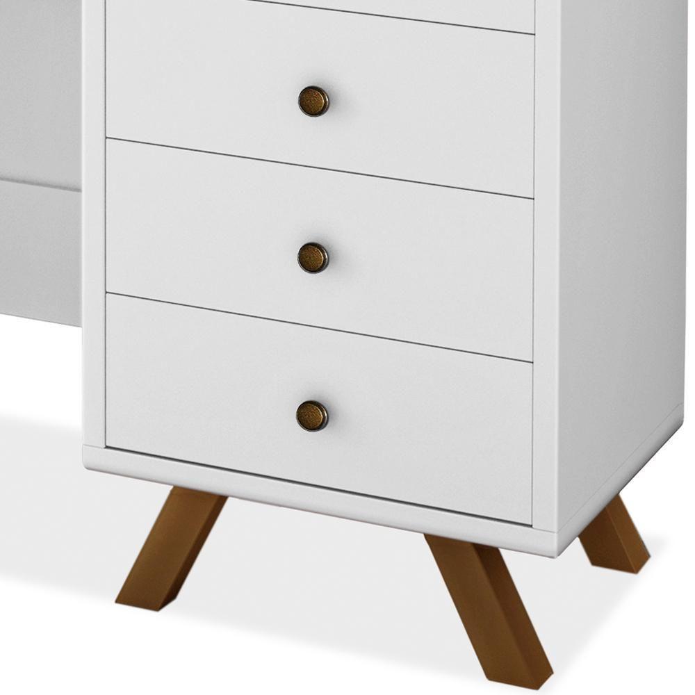 Penteadeira Camarim Com Espelho 00808900 Branco Lpa Branco - 4