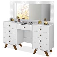 Penteadeira Camarim Com Espelho 00808900 Branco Lpa Branco - 1