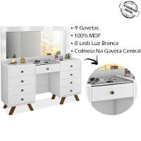 Penteadeira Camarim Com Espelho 00808900 Branco Lpa Branco - 7