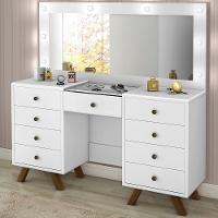 Penteadeira Camarim Com Espelho 00808900 Branco Lpa Branco - 8