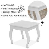 Banqueta Para Penteadeira Em Mdf 022034 Branco Lpa Branco