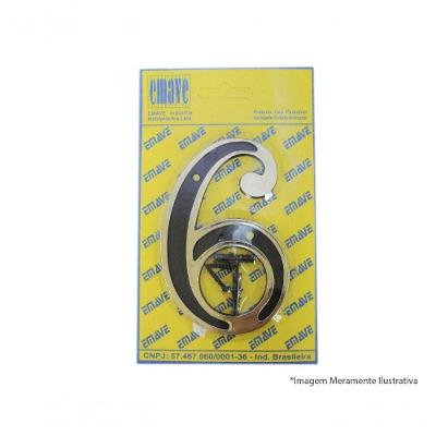 Numero Residencia Colonial Pvc Pr/Dour Nr6 Bl