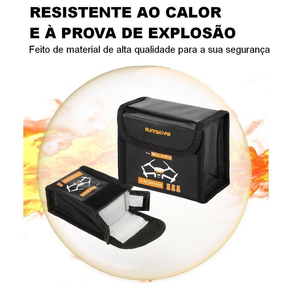 Case de Proteção Antichamas para 3 Baterias Drone DJI Mini 3 Pro - 4