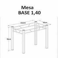 Base Para Mesa De 140x75 Paris Liso Branco Teixeira Branco - 2