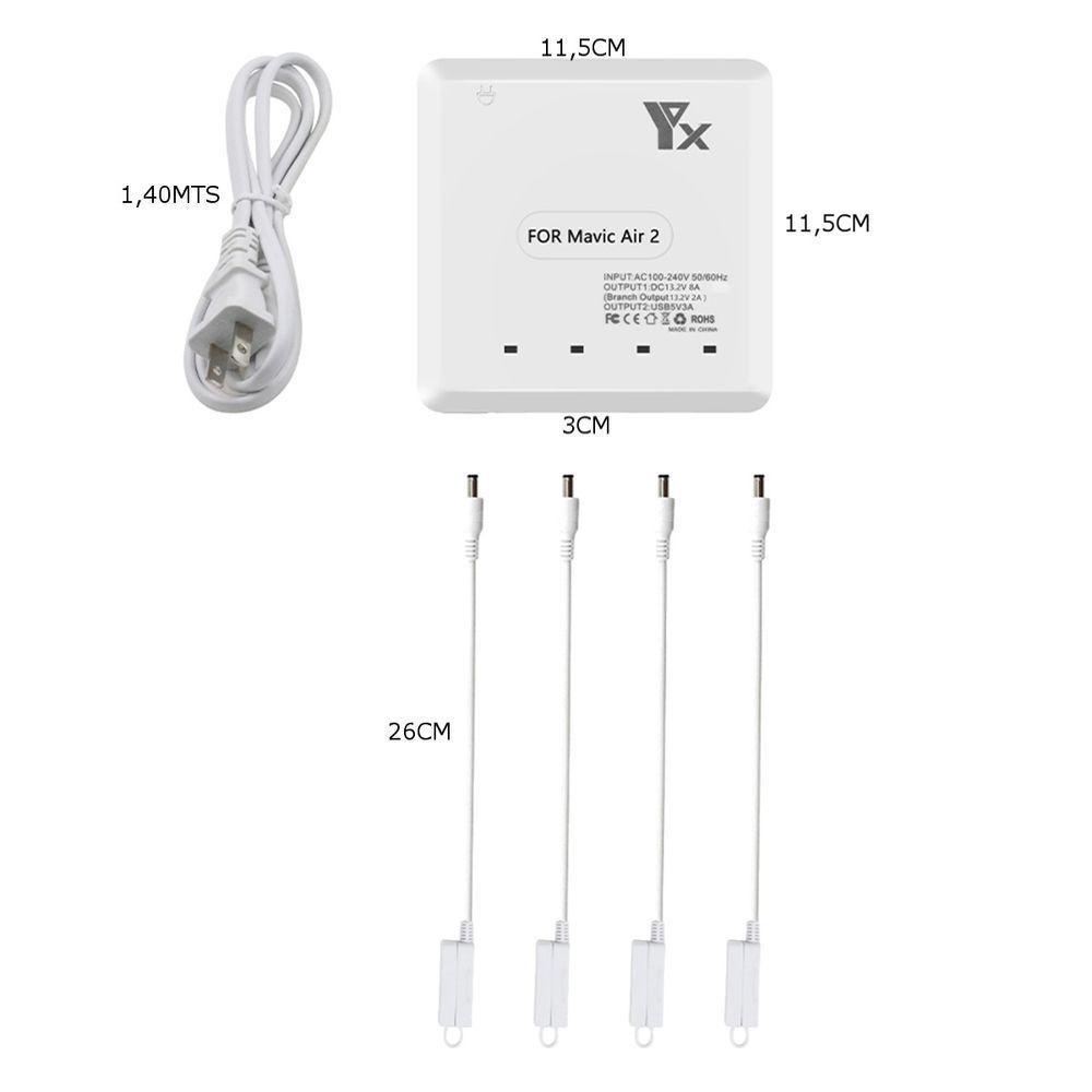 Carregador Hub 4 Baterias Drone DJI Mavic Air 2 / Air 2S - 9