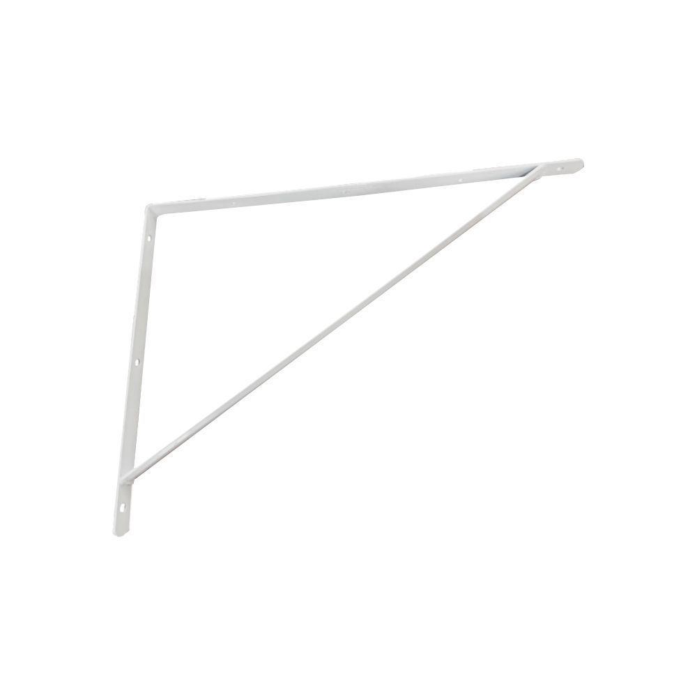 Kit Suporte Prateleira Com 6 Peças Em Aço Mão Francesa 50x35 - Cor: Branco - 2