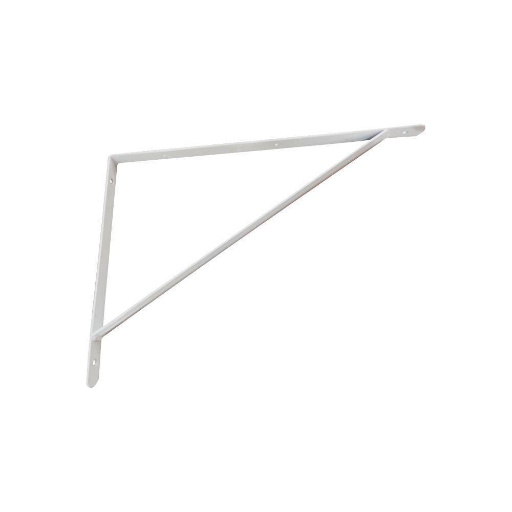 Kit Suporte Prateleira Com 6 Peças Em Aço Mão Francesa 45x30 - Cor: Branco - 2