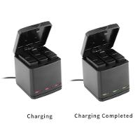 Carregador Triplo Storage Box para GoPro 5 à 8 Black - Telesin