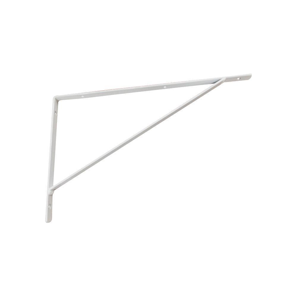 Kit Suporte Prateleira Com 6 Peças Em Aço Mão Francesa 35x20 - Cor: Branco - 2