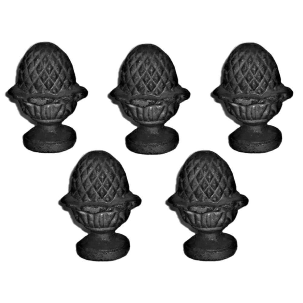 Kit 5 Pinhas Ferro Fundido N03 Pra Grade Portão Sacada Muro - 1