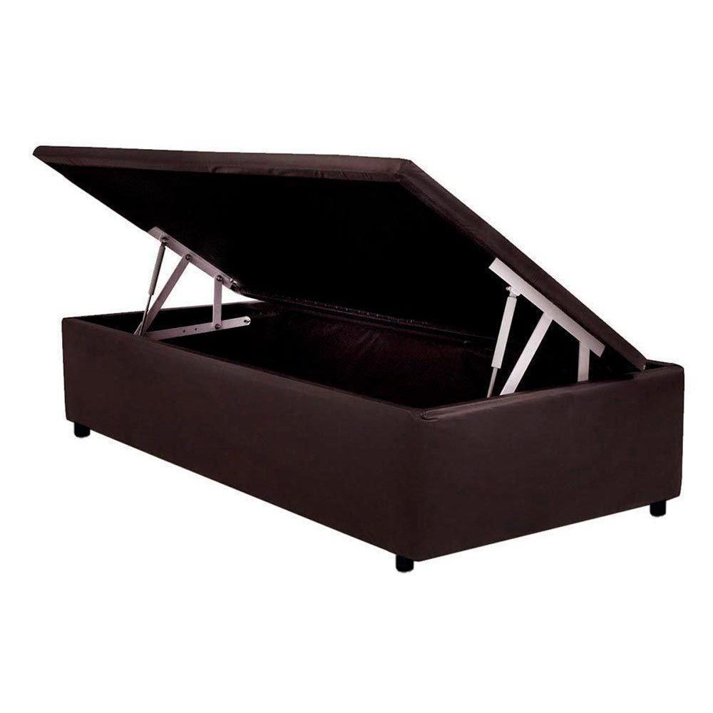 Cama Box Baú Solteiro Universal Courano Brown (88x188x35) - Costa Rica - 1