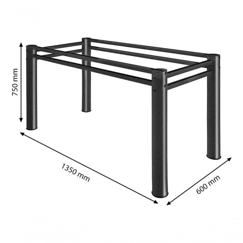 Base Retangular P/Mesa Jantar Vidro Madeira Texturizado - 5