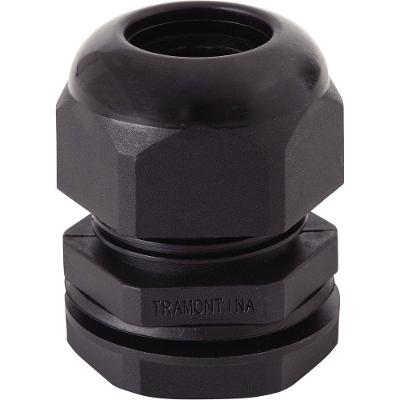 Conector Prensa-cabo 1.1/4 Polegada Tramontina Em Termoplástico Preto Com Bucha Tramontina