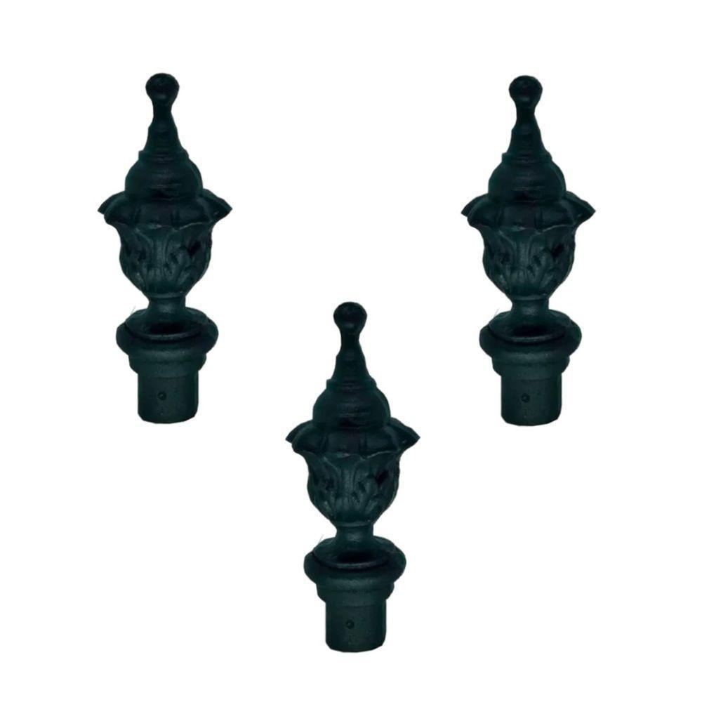 Kit 3 Pinhas Ferro Fundido N10 Para Grade Portão Sacada Muro - 1