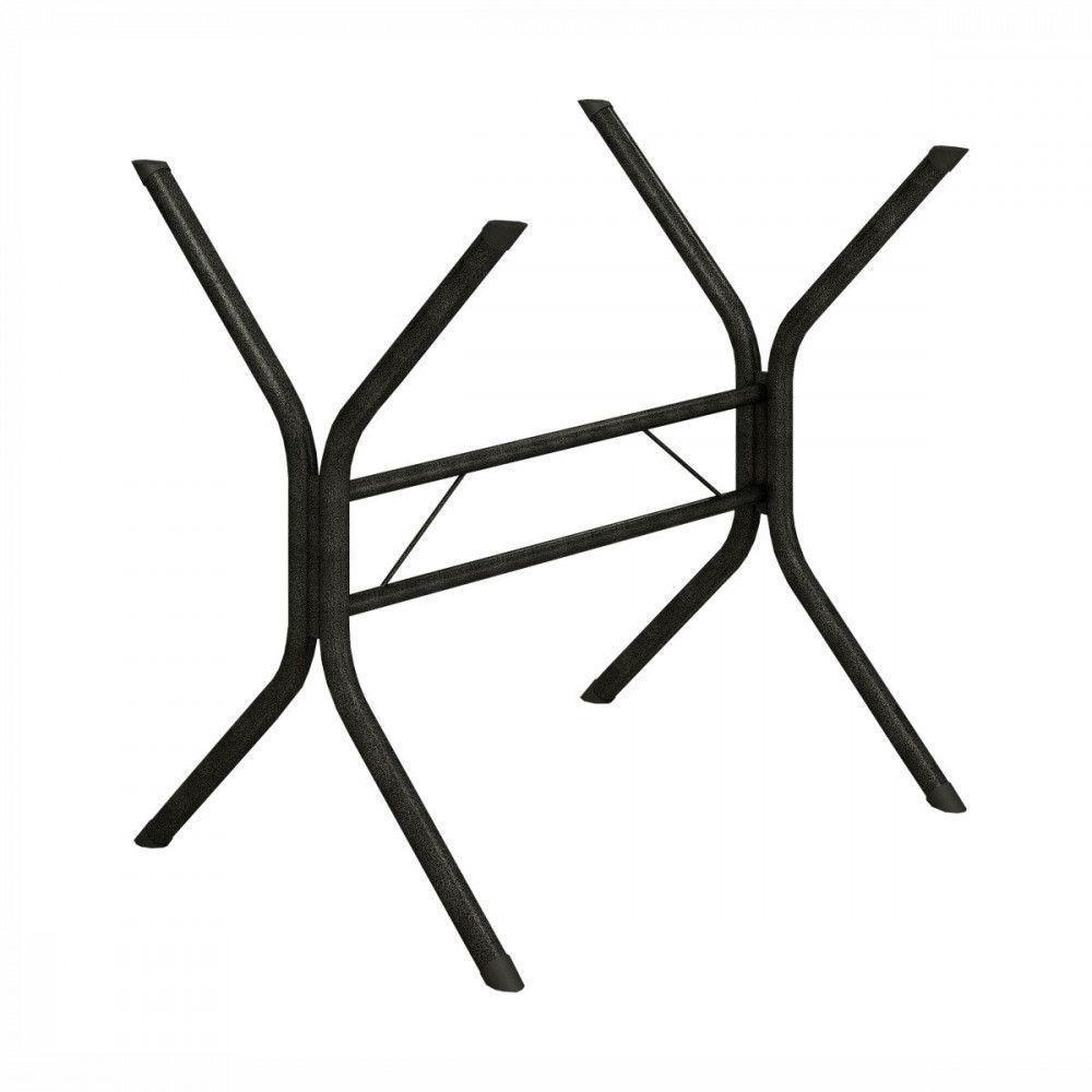 Base De Aço Para Mesa De 120x75 Cabo Frio Martelado Grafite Teixeira Grafite - 1