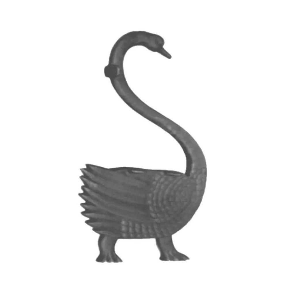 Par Pé de Banco Praça Jardim Decoração Cisne Ferro Fundido - 1