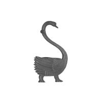 Par Pé de Banco Praça Jardim Decoração Cisne Ferro Fundido - 2