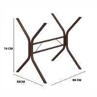 Base De Aço Para Mesa De 140x75 Cabo Frio Marrom Teixeira Marrom - 2