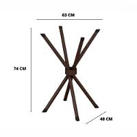 Base De Aço Para Mesa De 75x75 Ipanema Marrom Teixeira Marrom - 2