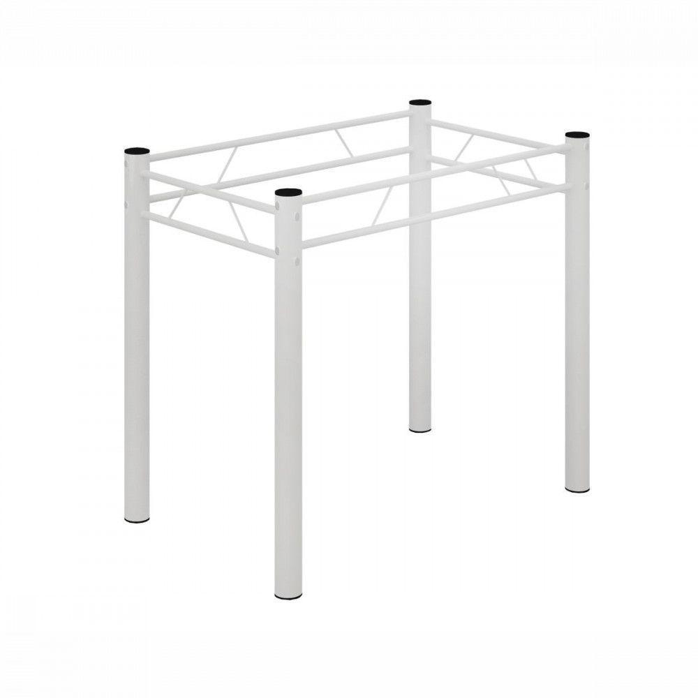 Base Para Mesa De 100x60 Maraba Liso Branco Teixeira Branco - 1