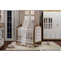 Multiuso de Quarto Bebê Kit Capitonê Courano p/ Berço Elô Branco - Peroba - 2