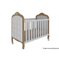 Multiuso de Quarto Bebê Kit Capitonê Courano p/ Berço Elô Branco - Peroba - 4