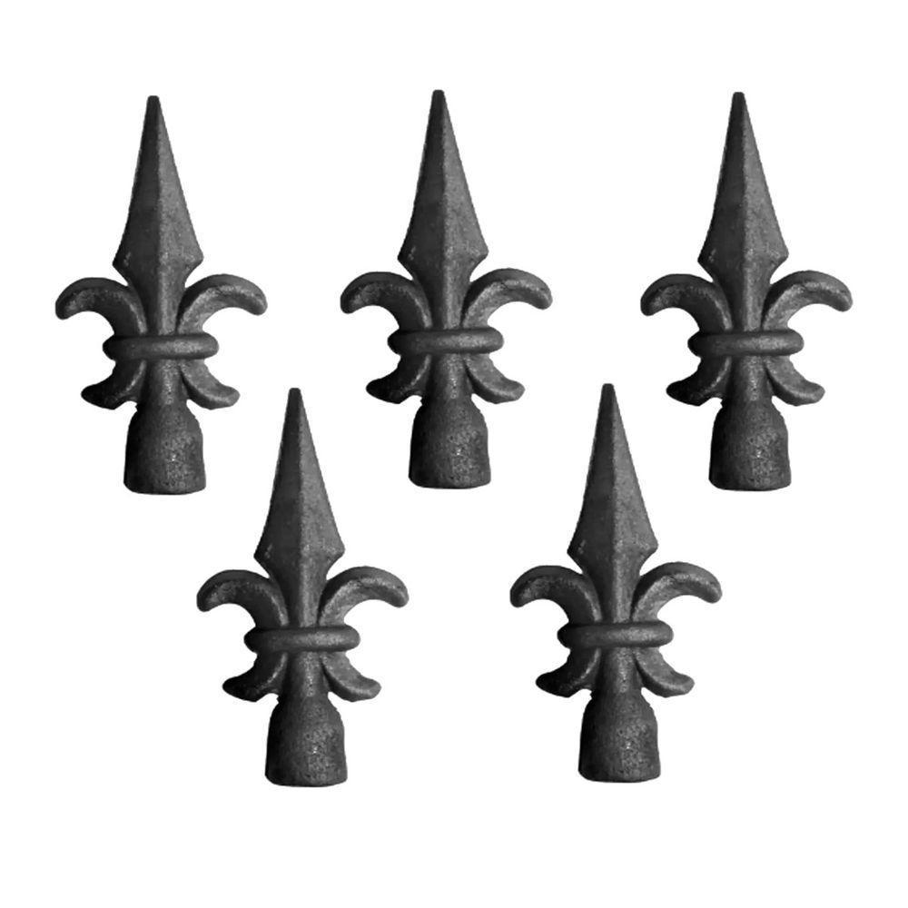 Kit 5 Ponteiras Ponta De Lança Ferro N11 Grade Portão Muro - 1