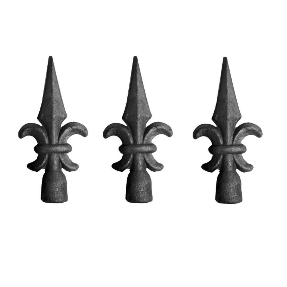 Kit 3 Ponteiras Ponta De Lança Ferro N11 Grade Portão Muro - 1