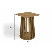 Base de Mesa p/ Cozinha Lavanda BA45 Madeirado s/ Tampo Nogueira - Kappesberg - 9