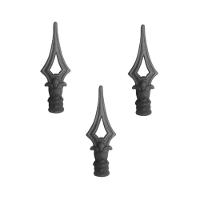 Kit 3 Ponteiras Ponta De Lança Ferro N07 Grade Portão Muro - 1