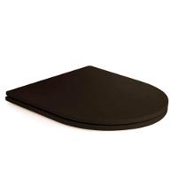 Assento Sanitário Poliéster Luxo Carrara Marrom Fosco Para Vaso Deca Com Ferragem Dourada - 1