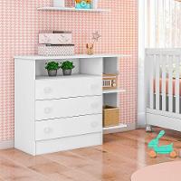 Kit Berço Mini Cama Taís Cômoda Q01 Branco - 3