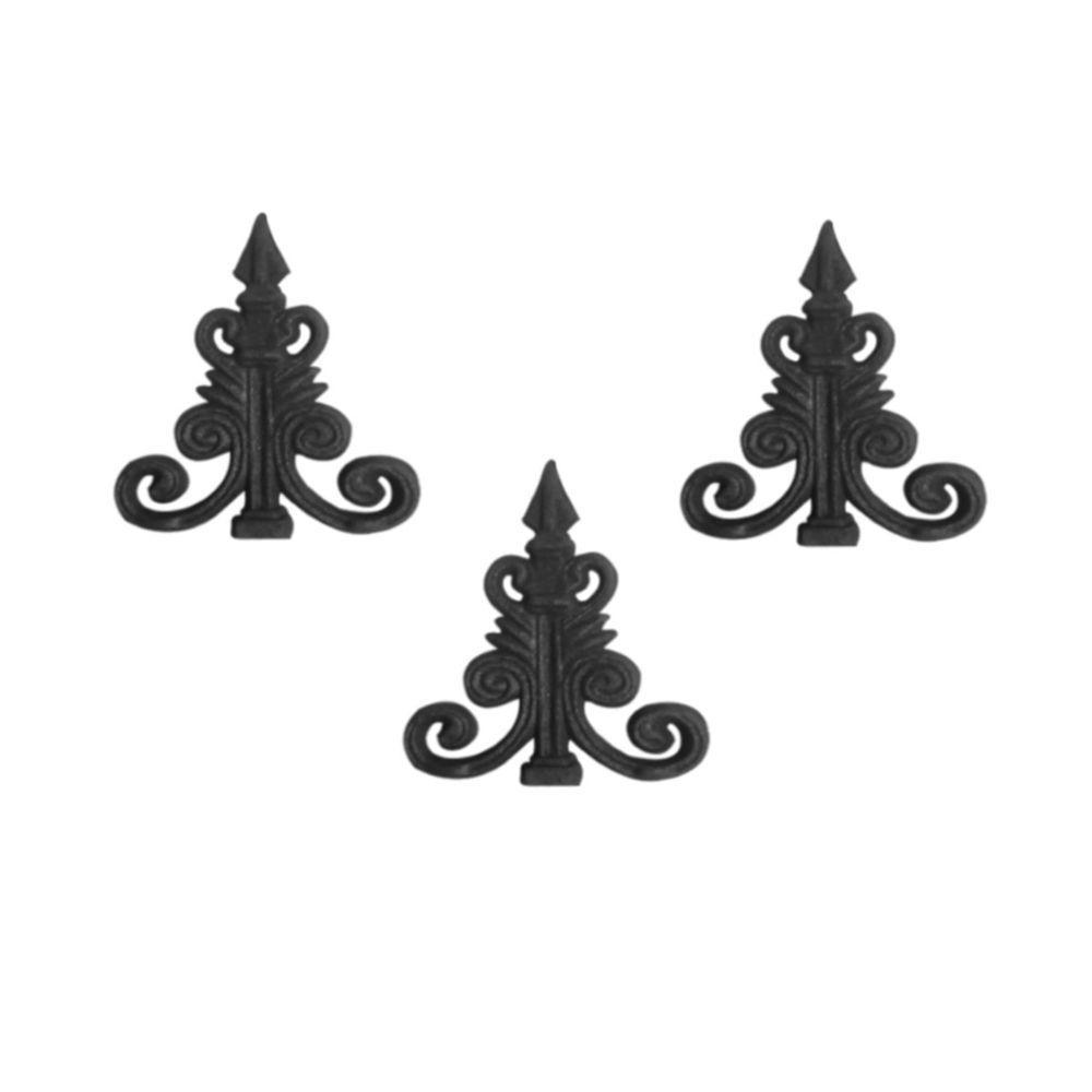 Kit 3 Ponteiras Ponta De Lança Ferro N08 Grade Portão Muro - 1