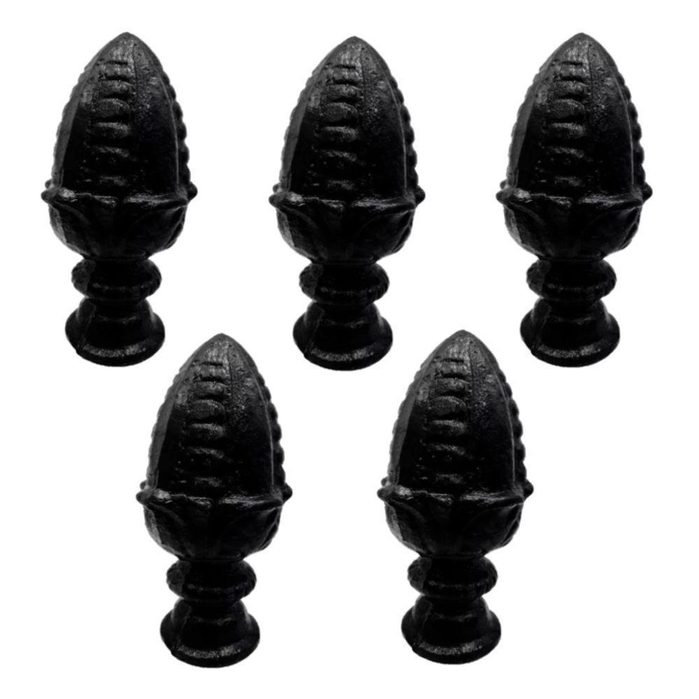 Kit 5 Pinhas Ferro Fundido N09 P/ Grade Portão Sacada Muro - 2