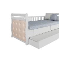 Multiuso de Quarto Bebê Kit Capitonê Courano p/ Berço Maria Bege - Peroba - 3