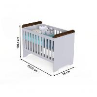 Quarto De Bebê Berço 3 Em 1 Guarda Roupa Infantil Branco - 5