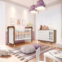 Quarto De Bebê Gran Selena Berço Mini Cama Cômoda Branco - 1