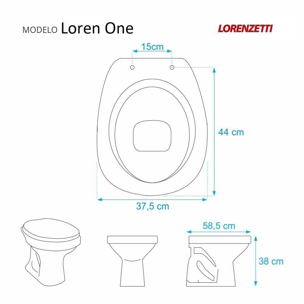 Assento Sanitário Poliéster Loren One Branco Lorenzetti - 5