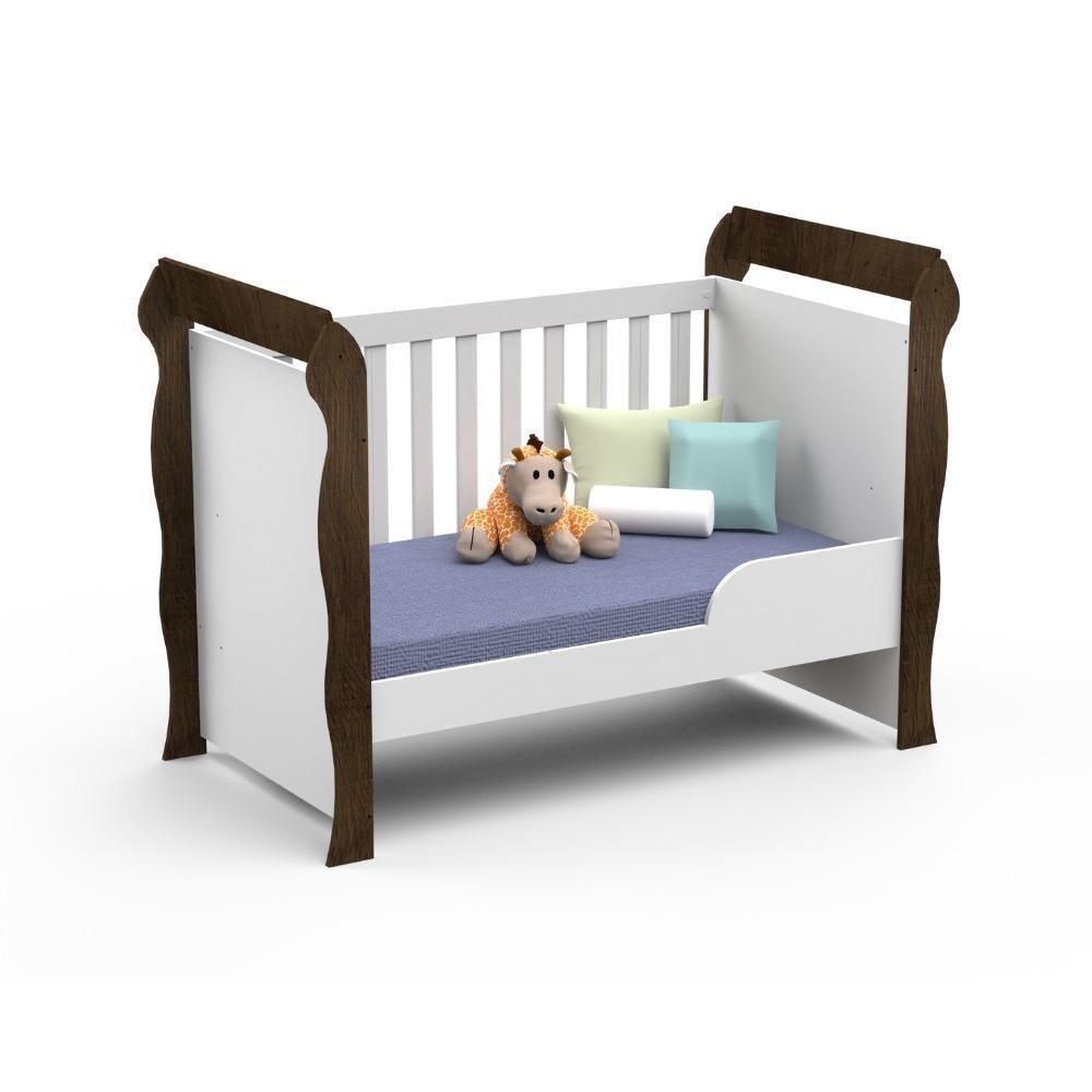 Quarto De Bebê Taís Berço Mini Cama Mirelle Cômoda Branco - 6