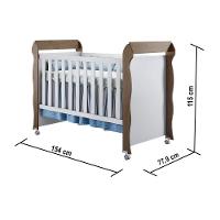 Quarto De Bebê Taís Berço Mini Cama Mirelle Cômoda Branco - 5