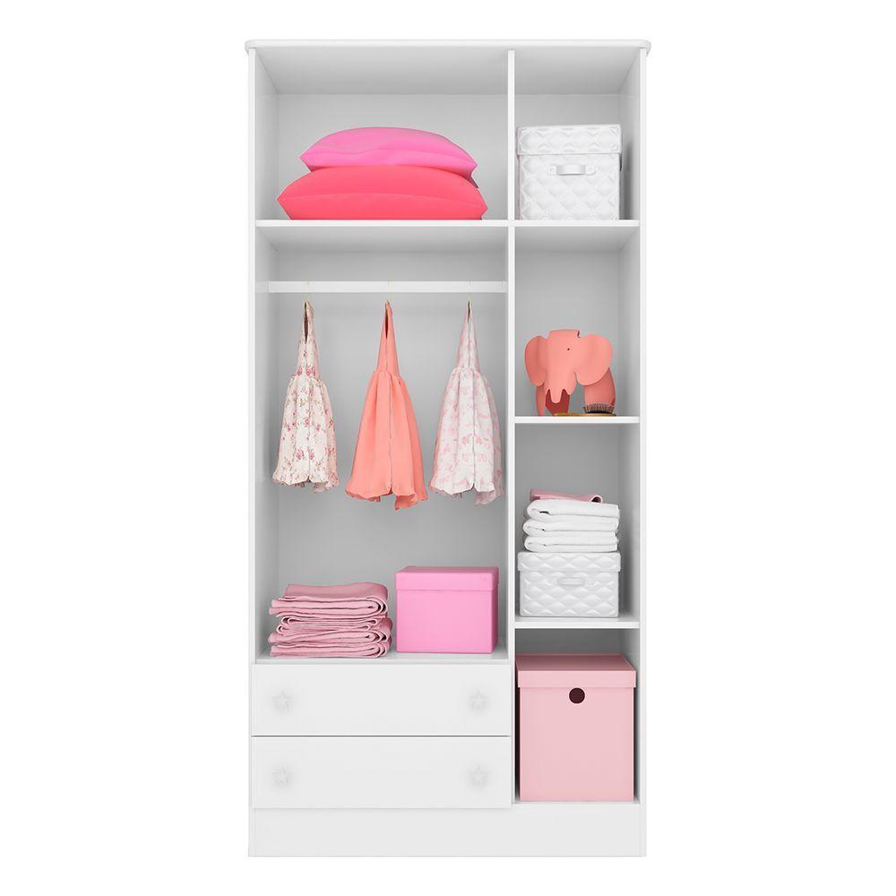 Guarda Roupa Infantil 3 Portas E 2 Gavetas Branco - 4