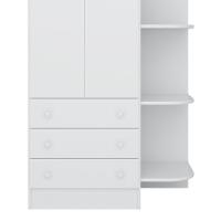 Guarda Roupa Infantil 2 Portas E 3 Gavetas Com Branco - 5