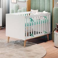 Quarto De Bebê Berço 3 Em 1 Roupeiro Infantil Branco - 6