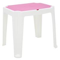 Mesa Infantil Versa em Polipropileno Rosa e Branco - 1