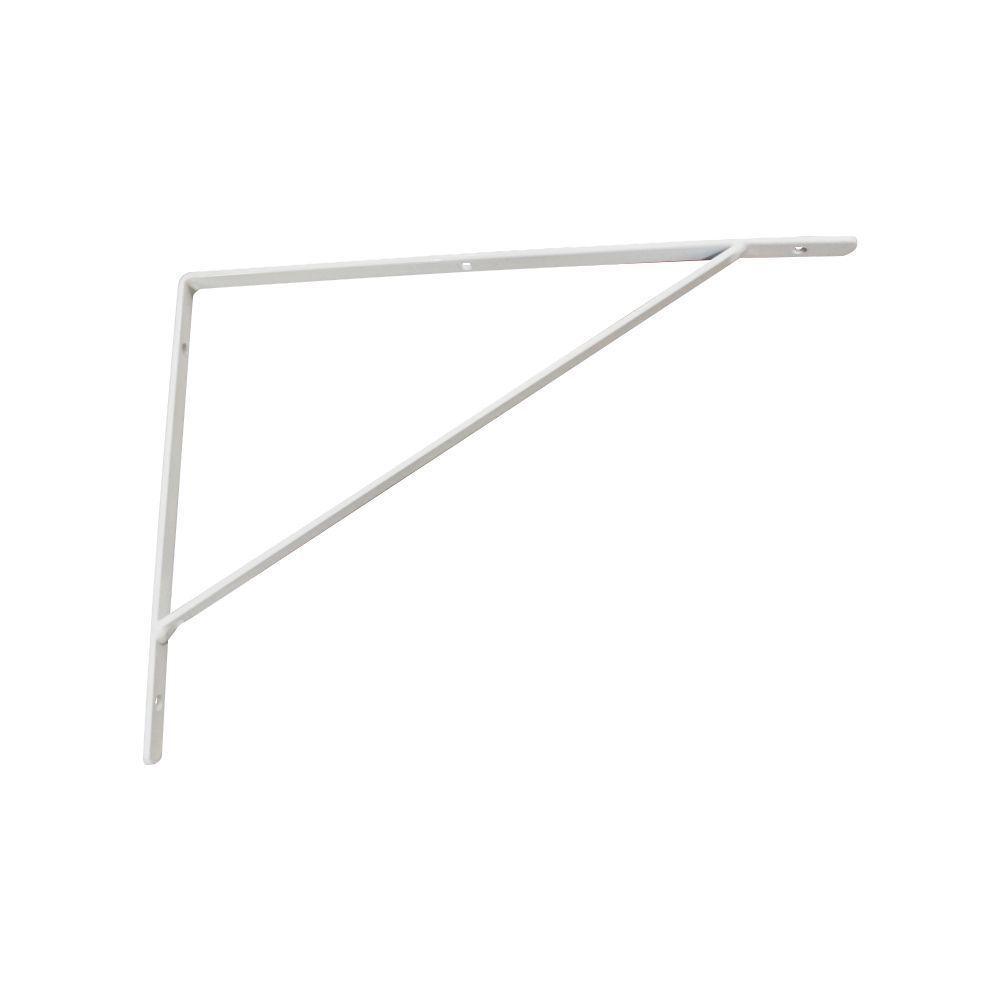 Kit Suporte Prateleira Com 12 Peças Em Aço Mão Francesa 30x20 Branco - 2